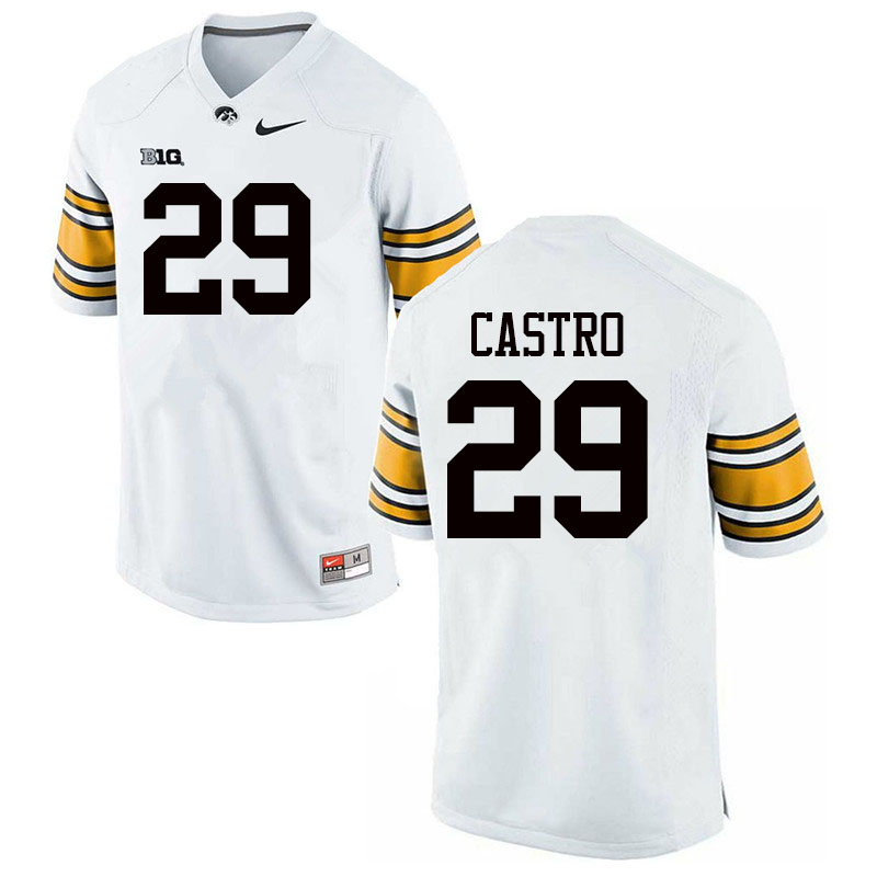 Men #29 Sebastian Castro Iowa Hawkeyes College Football Jerseys Sale-White - Click Image to Close